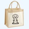 Cotton Pocket Jute Midi Tote Thumbnail