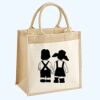 Cotton Pocket Jute Midi Tote Thumbnail