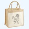 Cotton Pocket Jute Midi Tote Thumbnail