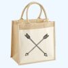 Cotton Pocket Jute Midi Tote Thumbnail