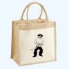 Cotton Pocket Jute Midi Tote Thumbnail