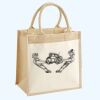 Cotton Pocket Jute Midi Tote Thumbnail