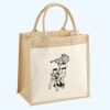 Cotton Pocket Jute Midi Tote Thumbnail