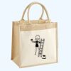 Cotton Pocket Jute Midi Tote Thumbnail
