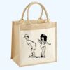 Cotton Pocket Jute Midi Tote Thumbnail