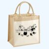 Cotton Pocket Jute Midi Tote Thumbnail