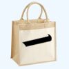 Cotton Pocket Jute Midi Tote Thumbnail