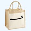 Cotton Pocket Jute Midi Tote Thumbnail