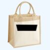 Cotton Pocket Jute Midi Tote Thumbnail