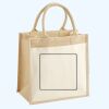 Cotton Pocket Jute Midi Tote Thumbnail