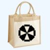 Cotton Pocket Jute Midi Tote Thumbnail