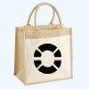 Cotton Pocket Jute Midi Tote Thumbnail