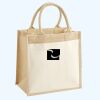 Cotton Pocket Jute Midi Tote Thumbnail
