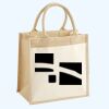 Cotton Pocket Jute Midi Tote Thumbnail