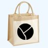 Cotton Pocket Jute Midi Tote Thumbnail