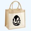 Cotton Pocket Jute Midi Tote Thumbnail