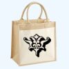 Cotton Pocket Jute Midi Tote Thumbnail