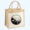 Cotton Pocket Jute Midi Tote Thumbnail