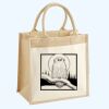 Cotton Pocket Jute Midi Tote Thumbnail