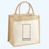 Cotton Pocket Jute Midi Tote Thumbnail