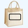 Cotton Pocket Jute Midi Tote Thumbnail