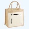 Cotton Pocket Jute Midi Tote Thumbnail