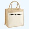 Cotton Pocket Jute Midi Tote Thumbnail