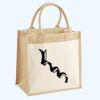 Cotton Pocket Jute Midi Tote Thumbnail