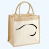 Cotton Pocket Jute Midi Tote Thumbnail
