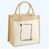 Cotton Pocket Jute Midi Tote Thumbnail