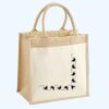 Cotton Pocket Jute Midi Tote Thumbnail