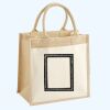 Cotton Pocket Jute Midi Tote Thumbnail