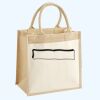 Cotton Pocket Jute Midi Tote Thumbnail