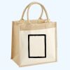 Cotton Pocket Jute Midi Tote Thumbnail