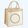Cotton Pocket Jute Midi Tote Thumbnail