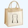 Cotton Pocket Jute Midi Tote Thumbnail