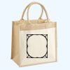 Cotton Pocket Jute Midi Tote Thumbnail