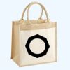 Cotton Pocket Jute Midi Tote Thumbnail
