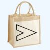Cotton Pocket Jute Midi Tote Thumbnail