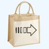 Cotton Pocket Jute Midi Tote Thumbnail