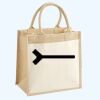 Cotton Pocket Jute Midi Tote Thumbnail