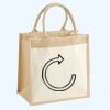 Cotton Pocket Jute Midi Tote Thumbnail