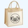 Cotton Pocket Jute Midi Tote Thumbnail