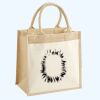 Cotton Pocket Jute Midi Tote Thumbnail