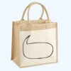 Cotton Pocket Jute Midi Tote Thumbnail