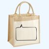 Cotton Pocket Jute Midi Tote Thumbnail