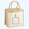 Cotton Pocket Jute Midi Tote Thumbnail