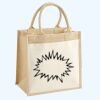 Cotton Pocket Jute Midi Tote Thumbnail