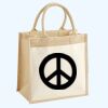 Cotton Pocket Jute Midi Tote Thumbnail