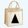 Cotton Pocket Jute Midi Tote Thumbnail
